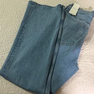 Abercrombie & Fitch Blue Jeans with Red Heart Accent